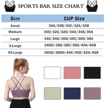 Women'S Cross Back Sports Bra Padded Strappy Medium Support Yoga Bra for Workout Fitness 3 Pack