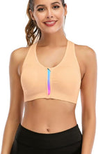 Women'S Zip Front Sports Bra Wireless Post-Surgery Bra Active Yoga Sports Bras