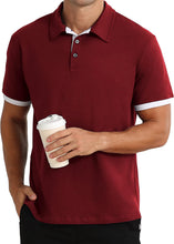 Mens Short&Long Sleeve Polo Shirt Casual Slim Fit Polo Tee Basic Designed Cotton Shirt for Man