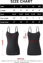 Women Cotton Camisole Shelf Bra Cami Tank Tops Adjustable Spaghetti Strap Tank Top 3-Pack