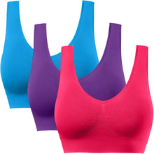 Sports Bras for Women, Seamless Comfortable Yoga Bra with Removable Pads