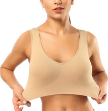 Sports Bras for Women, Seamless Comfortable Yoga Bra with Removable Pads