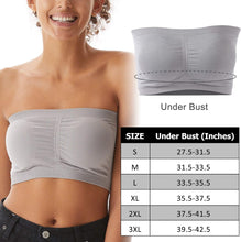 Summer Wireless Bandeau Bras for Women, Strapless Seamless Sports Bra Stylish Comfortable Bra with Removable Pads Sleeping Tube Top Bra for Big Girls Wedding 2 Packs, Pink Grey, S