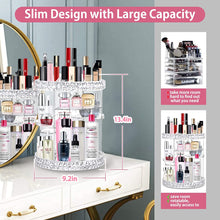 360 Rotating Makeup Organizer Perfume Organizer with 8 Adjustable Layer Clear Cosmetic Storage Display Case Large Capacity Acrylic Beauty Organizer for Vanity Countertop or Bedroom Dresser