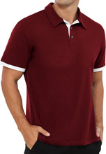 Mens Short&Long Sleeve Polo Shirt Casual Slim Fit Polo Tee Basic Designed Cotton Shirt for Man