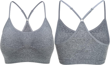 3 Pack Women'S Yoga Sports Bra Cross Back Sleep Bra V Neck Cami without Steel Ring