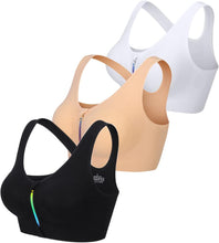 Women'S Zip Front Sports Bra Wireless Post-Surgery Bra Active Yoga Sports Bras