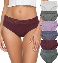 Cotton Hipster Panties for Women Lace Hiphugger Panties Bikini Underwear Pack