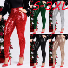 Women's Skinny Leggings Fashoin Sequined Stitching Trousers Party Clubwear Leggins slim  Hip Lifting Long Pants Lady Streetwear