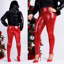 Women's Skinny Leggings Fashoin Sequined Stitching Trousers Party Clubwear Leggins slim  Hip Lifting Long Pants Lady Streetwear