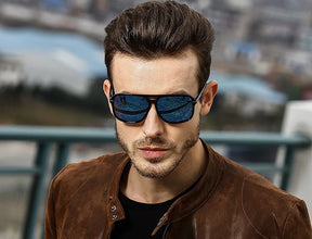 UVLAIK Rectangle Polarized Sunglasses Men Oversized Mirror Driving Sun Glasses Brand Designer Driver Sunglass UV400 Goggles