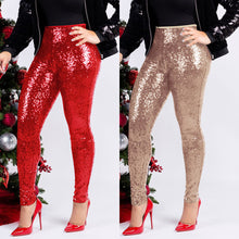 Women's Skinny Leggings Fashoin Sequined Stitching Trousers Party Clubwear Leggins slim  Hip Lifting Long Pants Lady Streetwear