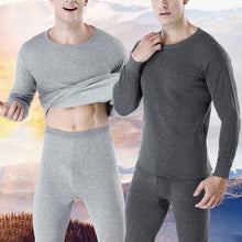 Winter Thermal Underwear Set For Men Thickened Bottom Shirt Long Johns 2pcs Thick Fleece Pajamas Suit Inner Wear Basic Clothing