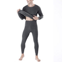 Winter Thermal Underwear Set For Men Thickened Bottom Shirt Long Johns 2pcs Thick Fleece Pajamas Suit Inner Wear Basic Clothing