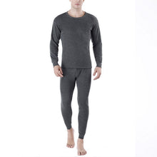 Winter Thermal Underwear Set For Men Thickened Bottom Shirt Long Johns 2pcs Thick Fleece Pajamas Suit Inner Wear Basic Clothing