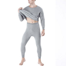 Winter Thermal Underwear Set For Men Thickened Bottom Shirt Long Johns 2pcs Thick Fleece Pajamas Suit Inner Wear Basic Clothing