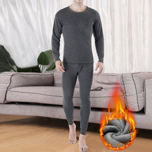 Winter Thermal Underwear Set For Men Thickened Bottom Shirt Long Johns 2pcs Thick Fleece Pajamas Suit Inner Wear Basic Clothing