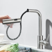 Pull Out Kitchen Faucet With Retractable 3-way Sprayer Single Handle Water Crane Tap for kitchen