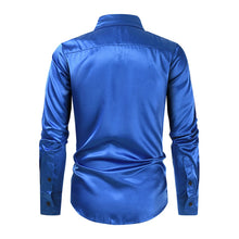 Men's Club Solid Color Gold Hot Sequin Fashion Personality Long Sleeve Shirt Harajuku Streetwear