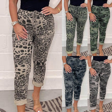 Summer Women'S Pants Casual Comfortable Loose Print Pocket Straight Leg Pants Fashion Leopard Print Jogger Pants Female