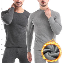 Winter Thermal Underwear Set For Men Thickened Bottom Shirt Long Johns 2pcs Thick Fleece Pajamas Suit Inner Wear Basic Clothing