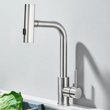 Pull Out Kitchen Faucet With Retractable 3-way Sprayer Single Handle Water Crane Tap for kitchen