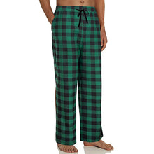 Men Pajamas Plaid Pants Sleep Long Pant With Pockets Soft Pj Bottoms Classic Home Wear Elastic Waist Korean Fashion Clothing