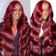 30inch 99j Burgundy Lace Front Wig Human Hair Body Wave 13x6 Hd Lace Frontal Wigs Burgundy Wig Red Lace Front Human Hair Wig