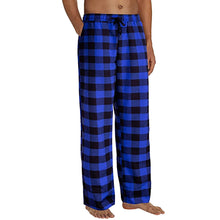 Men Pajamas Plaid Pants Sleep Long Pant With Pockets Soft Pj Bottoms Classic Home Wear Elastic Waist Korean Fashion Clothing