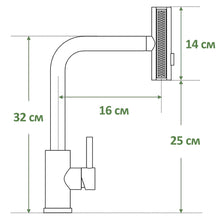 Pull Out Kitchen Faucet With Retractable 3-way Sprayer Single Handle Water Crane Tap for kitchen