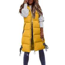 Winter Fashion Women Hood Thick Cotton Parkas Mid-length Long Down Jacket Vest Loose Outerwear Quality Warm Female Clothing