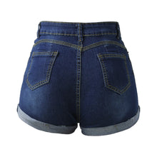 Summer Denim Shorts Women High Waisted Plus Size Ripped High Waisted Denim Shorts Stretchy Jean Shorts Women's Summer Shorts