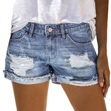 New High Waist Holes Ripped Denim Shorts Female Summer Korean Rolled  Wide Leg Loose Plus Size Jean Shorts Women's Denim Shorts