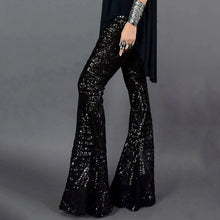 Fashion Shiny High Waist Wide Leg Pants Women Sequins Wide Leg Pants Flared Trousers Disco Dance Party Y2k Style Streetwear