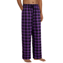 Men Pajamas Plaid Pants Sleep Long Pant With Pockets Soft Pj Bottoms Classic Home Wear Elastic Waist Korean Fashion Clothing