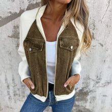 Women Autumn Winter Denim Jackets Fashion Zipper Casual Patchwork Jean Jacket Casual Long Sleeve Hooded Jackets Lady Cardigan