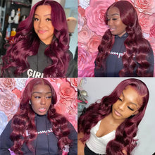 30inch 99j Burgundy Lace Front Wig Human Hair Body Wave 13x6 Hd Lace Frontal Wigs Burgundy Wig Red Lace Front Human Hair Wig