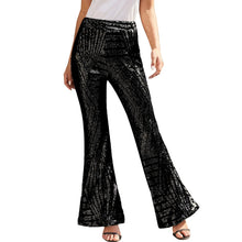 Fashion Shiny High Waist Wide Leg Pants Women Sequins Wide Leg Pants Flared Trousers Disco Dance Party Y2k Style Streetwear