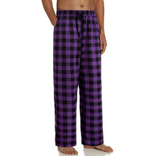 Men Pajamas Plaid Pants Sleep Long Pant With Pockets Soft Pj Bottoms Classic Home Wear Elastic Waist Korean Fashion Clothing