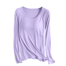 Cotton Women'S T Shirt Solid Color Long Sleeved Pajama Yoga Shockproof Padded Blouses Casual Polyester Spandex Womens Tops