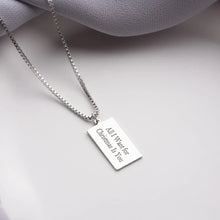 Custom Engraved Name Necklace Women Men Jewelry Personalized Stainless Steel Box Chain  Nameplate Tag Square Pendant Necklace