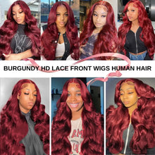 30inch 99j Burgundy Lace Front Wig Human Hair Body Wave 13x6 Hd Lace Frontal Wigs Burgundy Wig Red Lace Front Human Hair Wig