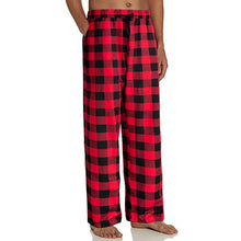 Men Pajamas Plaid Pants Sleep Long Pant With Pockets Soft Pj Bottoms Classic Home Wear Elastic Waist Korean Fashion Clothing