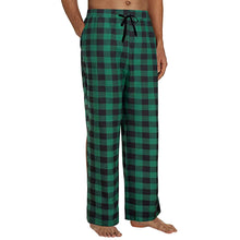 Men Pajamas Plaid Pants Sleep Long Pant With Pockets Soft Pj Bottoms Classic Home Wear Elastic Waist Korean Fashion Clothing