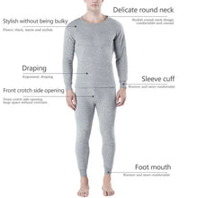 Winter Thermal Underwear Set For Men Thickened Bottom Shirt Long Johns 2pcs Thick Fleece Pajamas Suit Inner Wear Basic Clothing