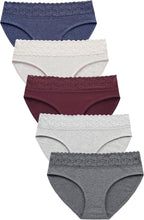 Womens Underwear Lace Briefs Cotton Hipster Ladies Panties Underpants Women in a Pack of 5