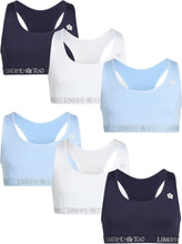 Girls' Training Bra - 6 Pack Racerback Crop Cami Sports Bra (S-L)