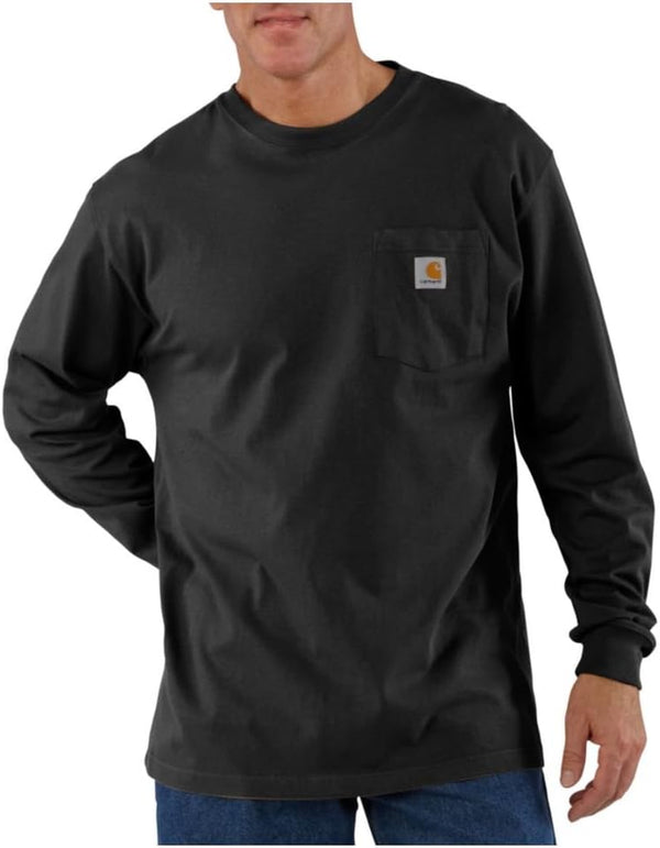 Men'S Loose Fit Heavyweight Longsleeve Pocket Tshirt